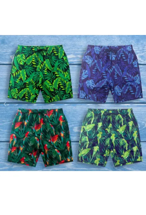 Шорты плавательные мужские с принтом (р-р M-3XL)