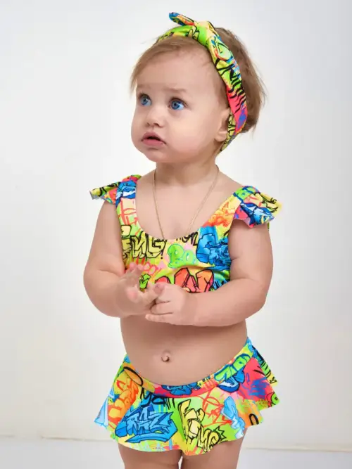 Купальник детский раздельный 3 в 1 (р-р 18-26)