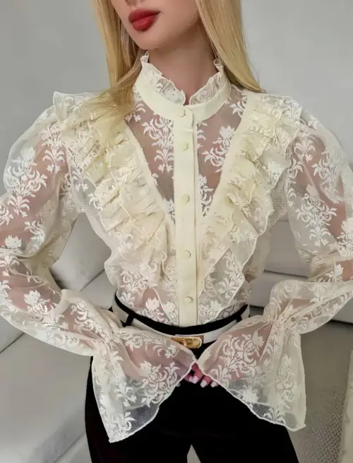 Блузка из гипюра женская (р-р 42-48)