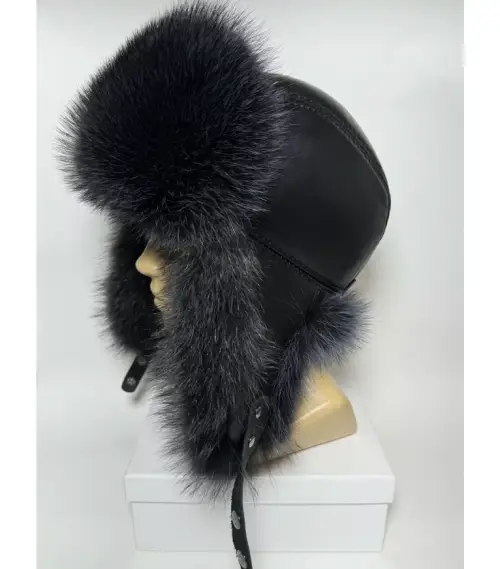 Шапка ушанка меховая мужская р-р 54-58