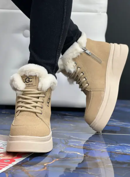 Женские ботинки зимние кеды меховые (р-р 36-41)