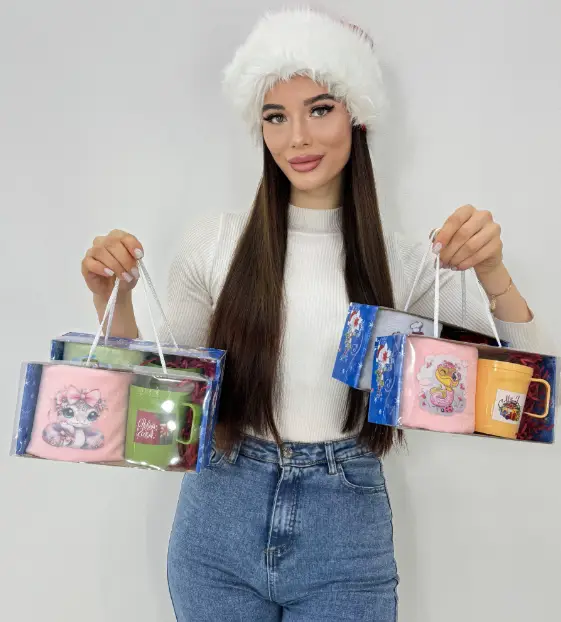 Подарочный набор из 2-х предметов (кружка+полотенце)