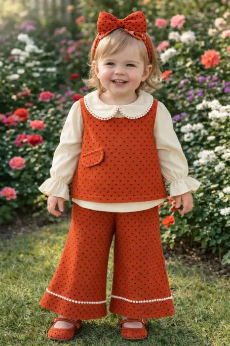 Костюм для девочки: рубашка-жакет-брюки (р-р 1-4)