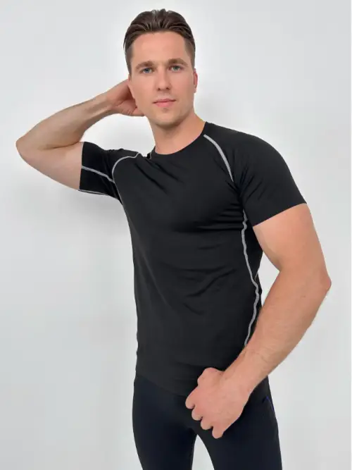 Футболка спортивная мужская для фитнеса (р-р L-XXL)
