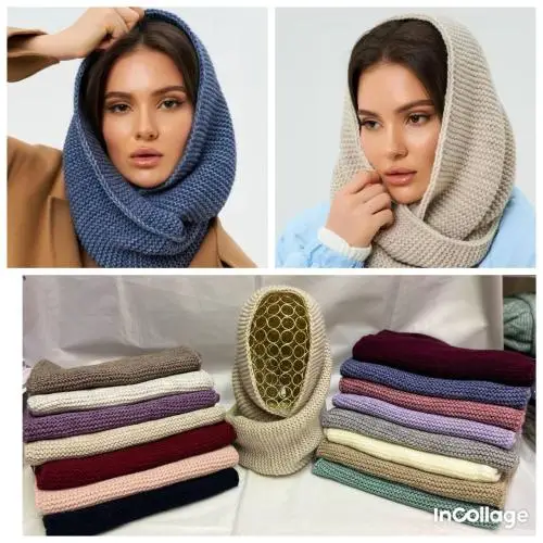 Капор женский вязаный