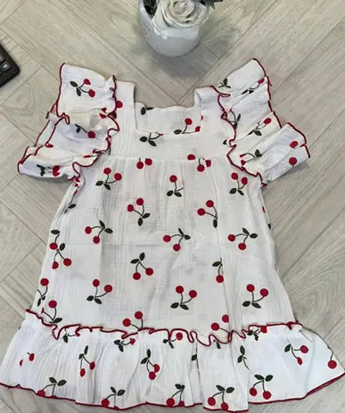 Детское летнее платье из муслина (3-6 лет)