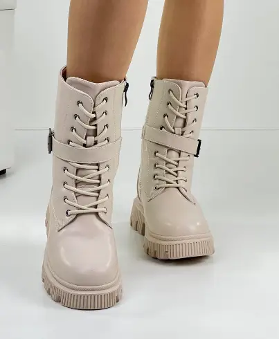 Женские ботинки зимние высокие на шнурках (р-р 36-41)