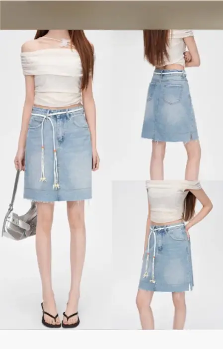 Юбка джинсовая женская до колен (р-р 25-30)