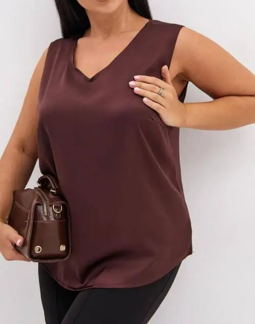 Шелковый топ женский под пиджак р-р 50-56