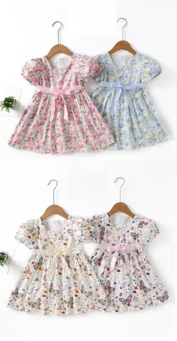 Платье детское нарядное с поясом на рост 100-140