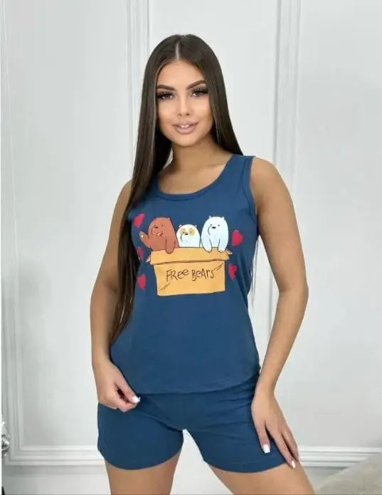 Комплект домашний женский: майка+шорты (р-р 48-56)