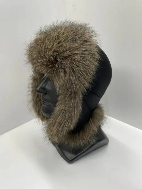Шапка ушанка меховая мужская (р-р 56-60)