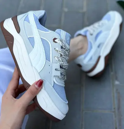 Женские из эко кожи кроссовки на высокой платформе (р-р 36-41)