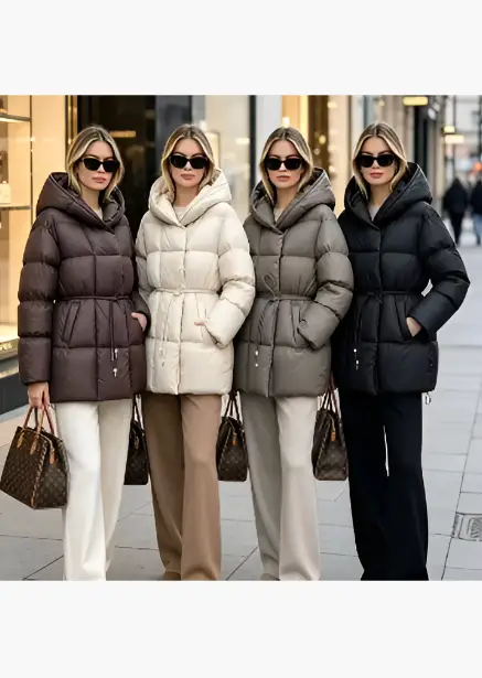 Куртка зимняя с поясом женская (р-р M-2XL)
