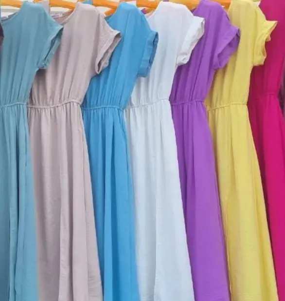 Платье женское с разрезом, ткань сингапур ( р-р 42-48)