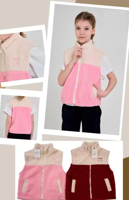 Жилетка укороченная для девочки р-р 110-150