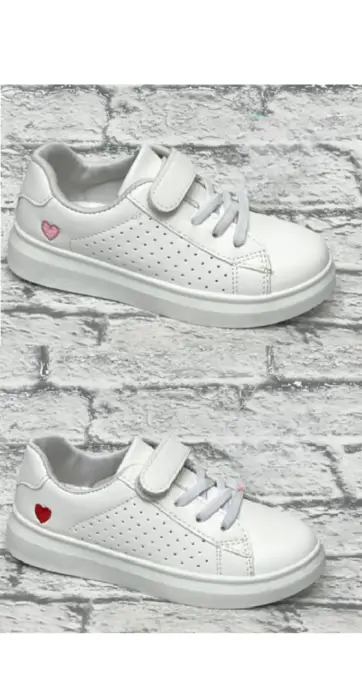 Кеды кожаные на липучке для девочки р-р 25-30