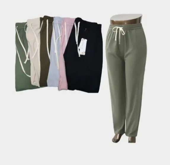 Женские летние брюки на резинке , хлопок лен ( р-р 60-62,62-64)