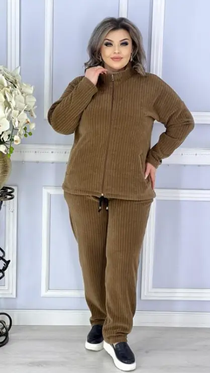 Женский костюм двойка тесла начес (р-р 54-60)