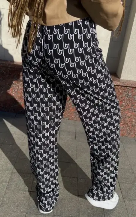 Женские брюки домашние летние лапша в рубчик (р-р 42-52)