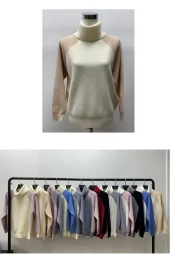 Свитер оверсайз с горлом больших размеров 48-58