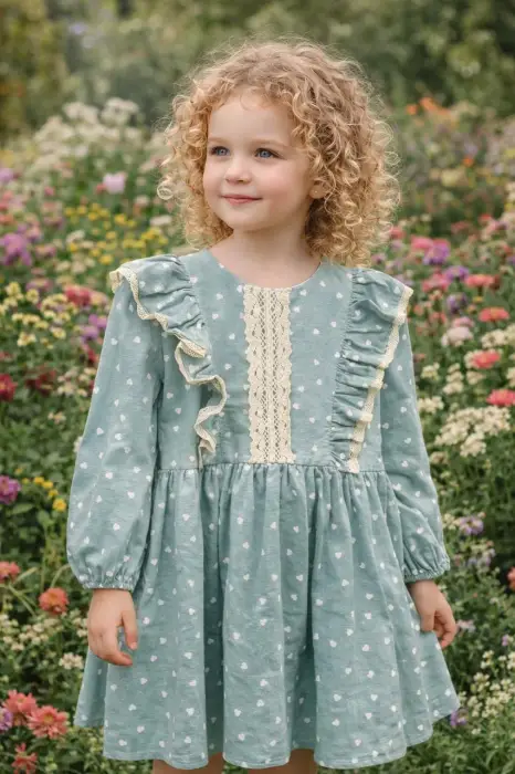 Платье нарядное с рюшами для девочки (р-р 28-34)