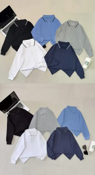 Футболка- поло с длинным рукавом р-р 140-164