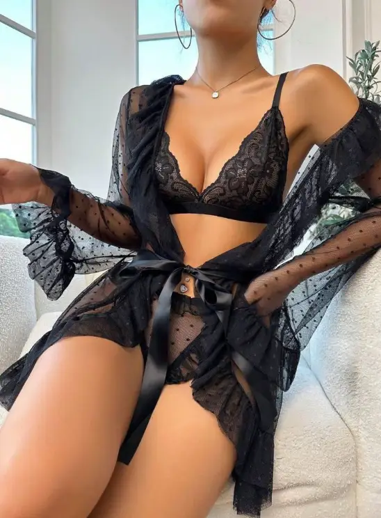 Комплект тройка с халатиком , женский ( размер единый)