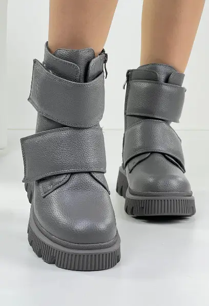 Женские зимние ботинки на липучке (р-р 36-41)