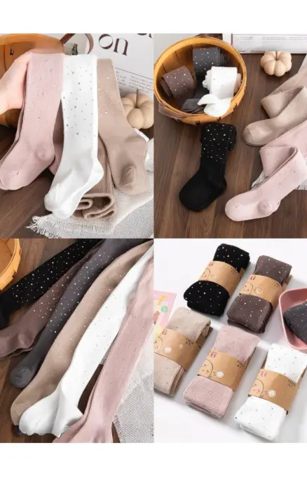 Колготки со стразами для девочки 1-9 лет