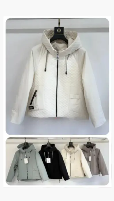 Куртка весенняя женская с капюшоном (р-р 50-60)