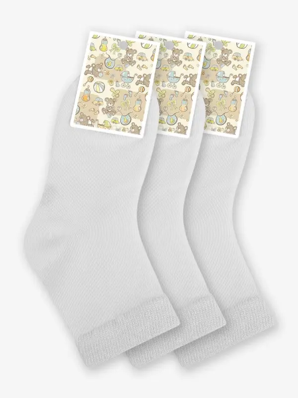 Носки для детей, высокие (белые), широкая резинка (4-8 лет)