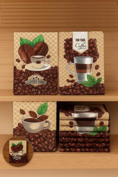 Полотенце вафельное кухонное - кофе 36*60