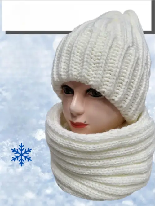 Комплект женский шапка и снуд р-р 54-58