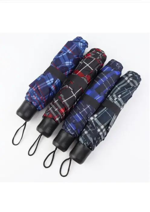 Зонт в клетку автомат (8 спиц)