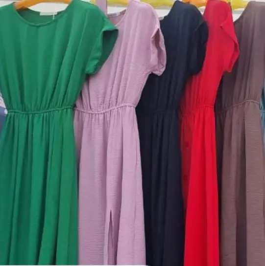 Платье женское с разрезом, ткань сингапур ( р-р 42-48)