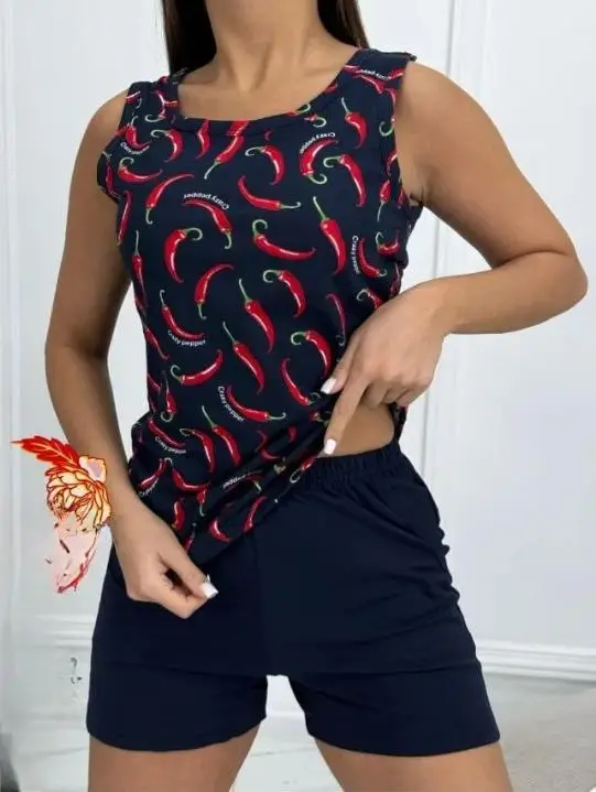 Комплект домашний женский: майка+шорты (р-р 48-56)