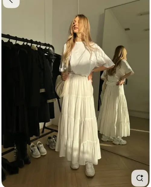 Юбка длинная макси с воланами (р-р 42-48)