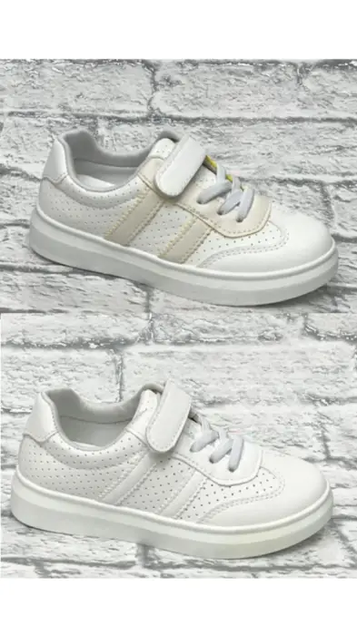 Кеды детские кожаные с перфорацией р-р 25-30