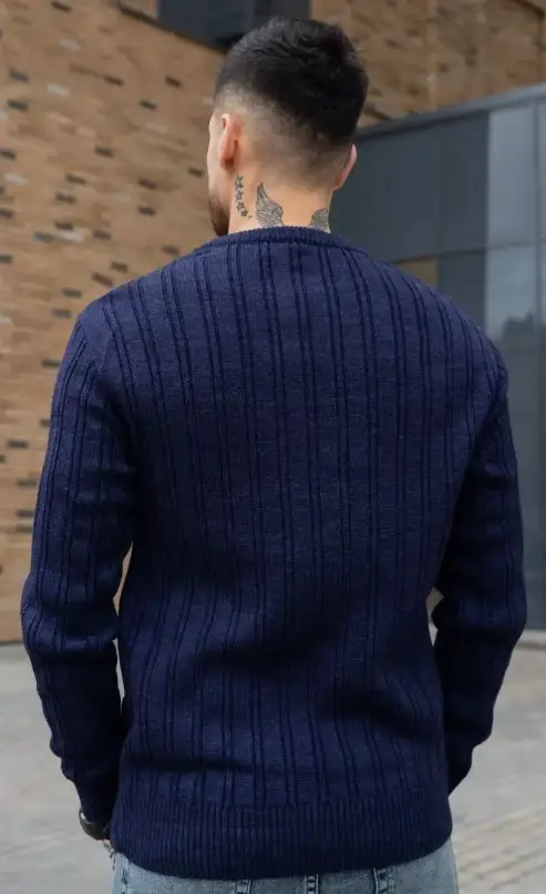 Мужской джемпер вязаный  теплый (р-р 48-56)