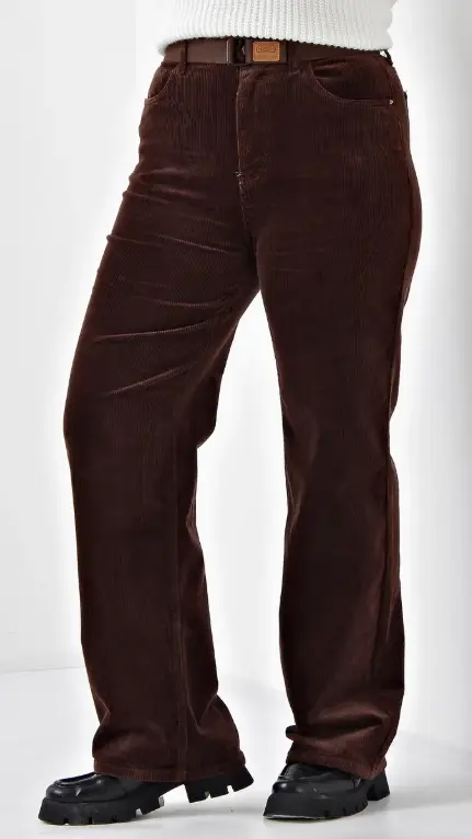 Брюки вельветовые широкие женские (р-р 25-30)