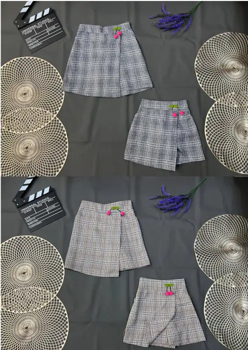 Юбка-шорты в клетку для девочки р-р 30-38