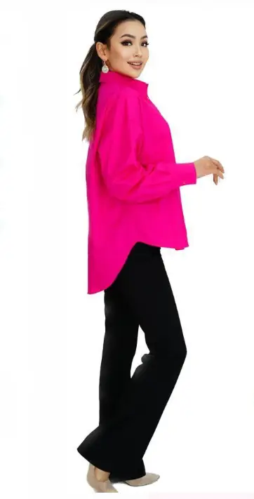 Рубашка женская  с цветком на груди (р-р S/M)