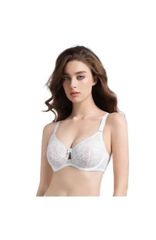 Бюстгальтер кружевной без поролона женский (р-р 80-100D)