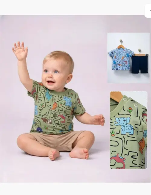 Костюм двойка: шорты и футболка для мальчика (р-р 6-24 мес)