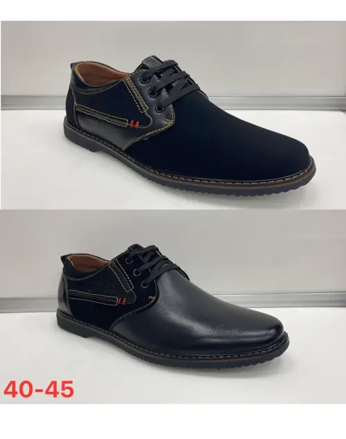 Ботинки экозамша- экокожа мужские (р-р 40-45)