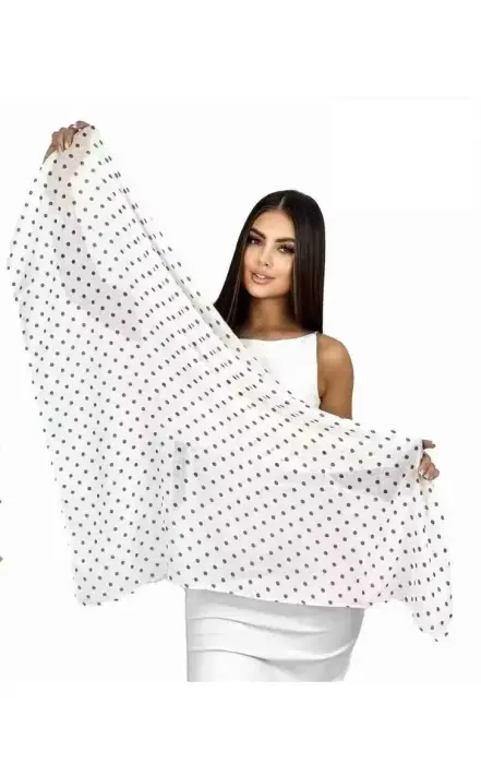 Палантин женский принт в горох (р-р 90*90)