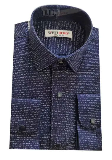 Рубашка детская с длинным рукавом на кнопках стрейч (р-р 29-36)