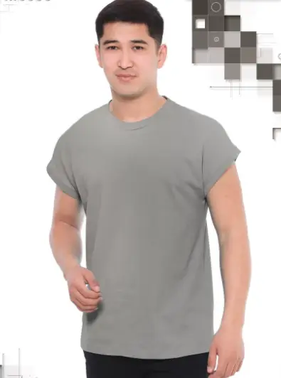 Мужская футболка без рукавов однотонная (р-р 48-56)