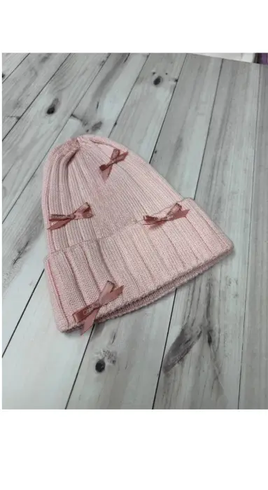 Шапка женская с бантиками р-р 56-60
